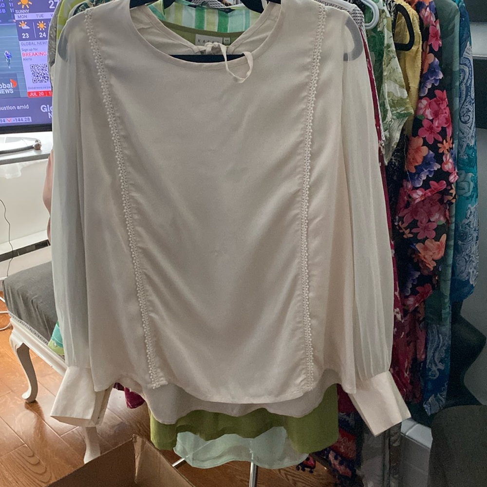 Cream 100% Viscose Top